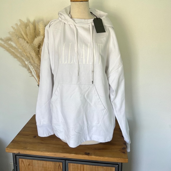 NWT White ALL SAINTS hoodie - Picture 1 of 6